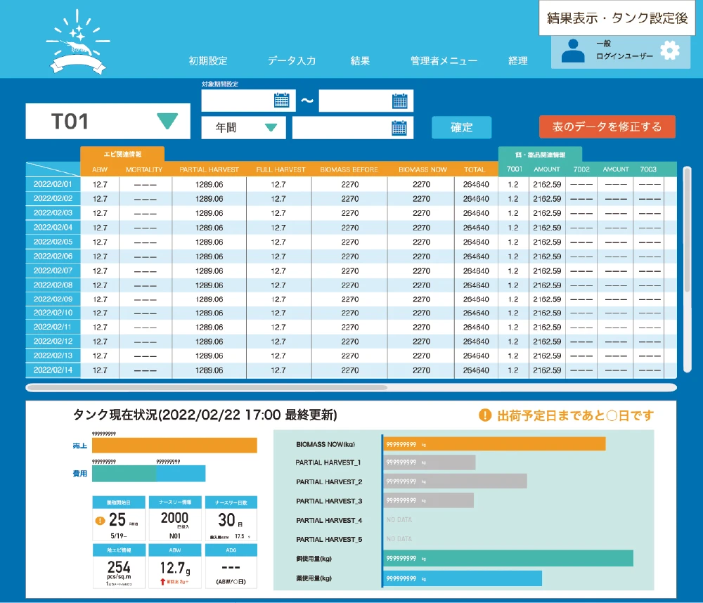 エビ管理システム